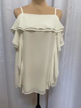 Ladies CALVIN KLEIN ruffled tiered camisole tank top NWT Size Large